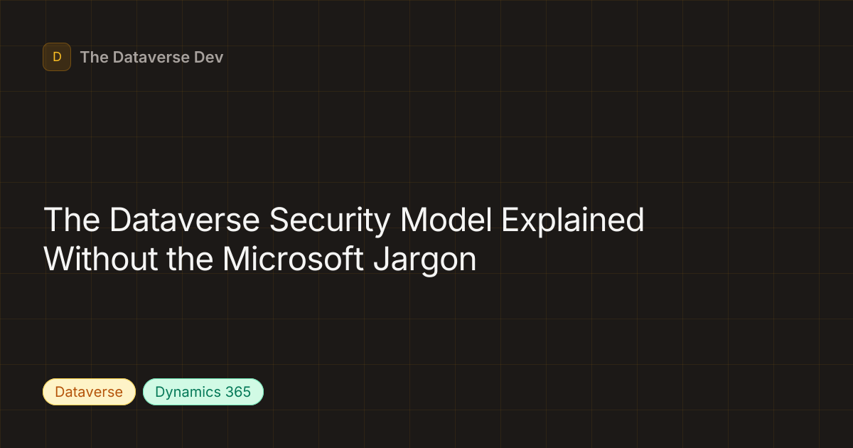 The Dataverse Security Model Explained Without the Microsoft Jargon ...